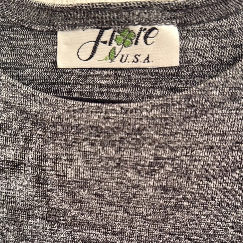 Elegant Black and Silver Shimmery Blouse Top - Picture 3 of 5
